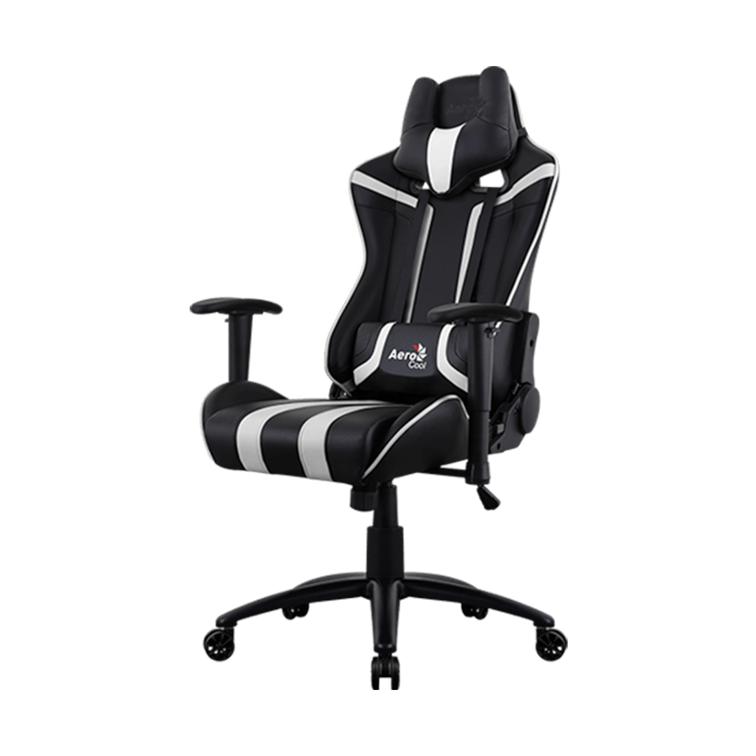 купить Игровое компьютерное кресло, Aerocool, AC120 AIR-BW, Искусственная кожа PU AIR, (Ш)53*(Г)57*(В)124 (132) см, Чёрно-Белый в Алматы