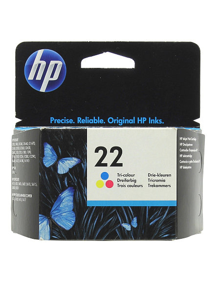 купить Картридж струйный HP C9352AE, №22 Трехцветный,  для HP DJ 3920/3940, OJ 5610, PSC 1410 в Алматы