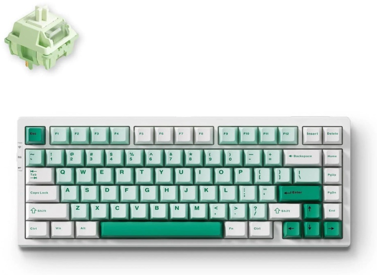 купить Клавиатура MCHOSE G75 PRO, Green, Matcha Latte Switch V2, 80keys, EN, 8000mAh, Wireless в Алматы