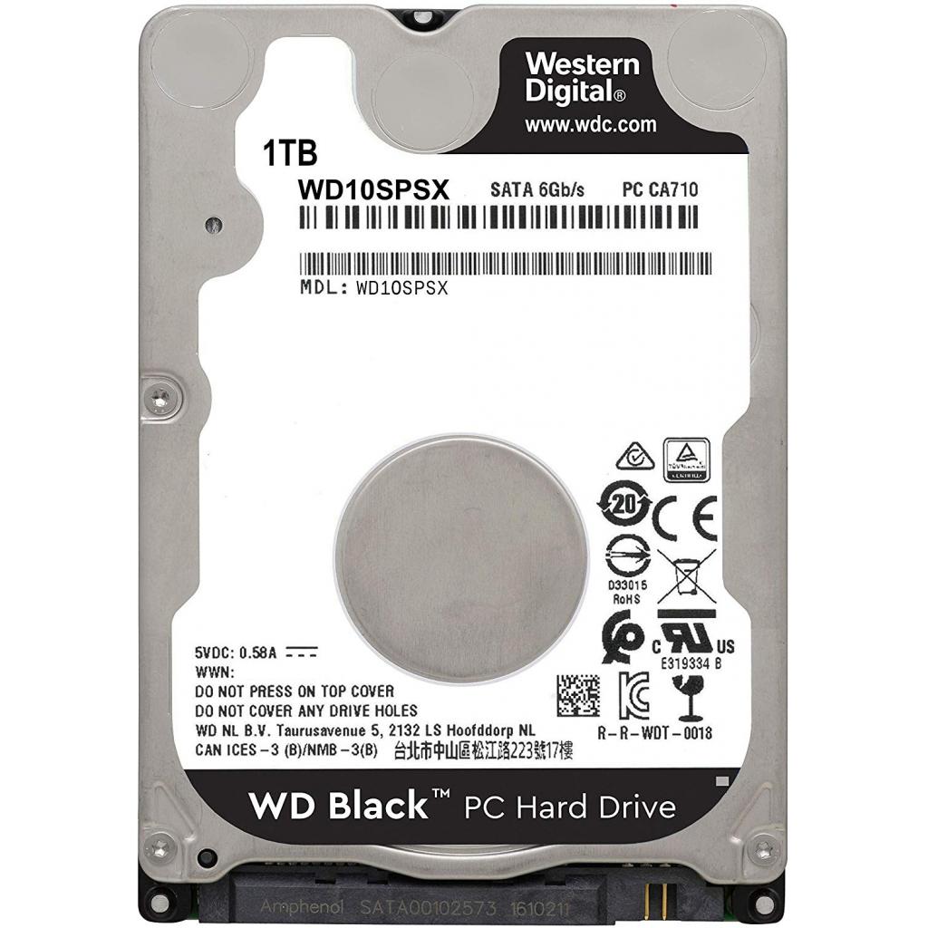 купить Жесткий диск для ноутбука c высокой производительностью 1Tb WD Black 64Mb 2,5* SATA6Gb/s 7200rpm 7,5 мм WD10SPSX в Алматы