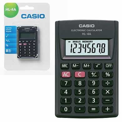 купить Калькулятор карманный CASIO HL-4A-S-EP в Алматы