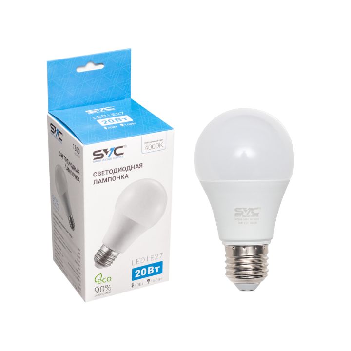 купить Эл. лампа светодиодная SVC LED A80-20W-E27-4000K, Нейтральный в Алматы