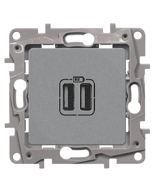 купить Legrand 672494 Розетка заряд 2хUSB АЛЮ ETIKA /  в Алматы