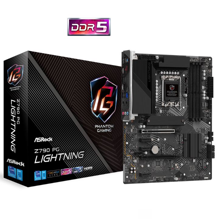 купить Материнская плата ASRock Z790 PG LIGHTNING LGA1700 4xDDR5 4xSATA 4xM.2 HDMI ATX в Алматы