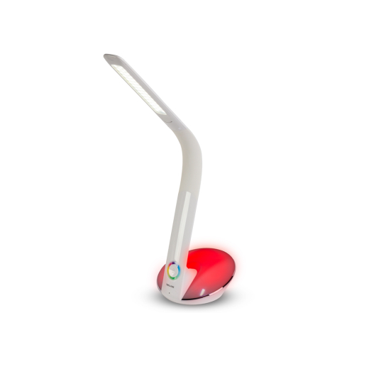 купить Настольная светодиодная лампа, Deluxe, SWAN, 10W, RGB подсветка, Димминг 3 уровня, Сенсорное управление, Питание от USB, Белый в Алматы