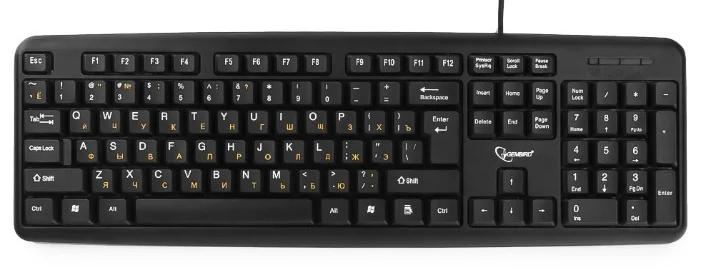 купить Клавиатура Gembird KB-8320UXL-BL черный USB в Алматы
