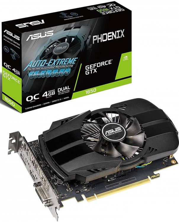 купить Видеокарта ASUS GeForce GTX1650 4Gb GDDR5 128bit 1xDVI 1xHDMI 1xDP HDCP PH-GTX1650-O4G в Алматы