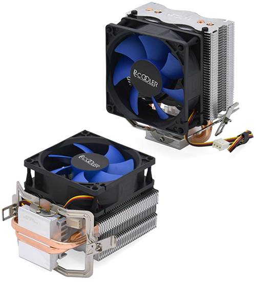 купить PCCooler S83 V2, 3-пин, 115X/775/AM4-FM2, 20дБ, 2200 об/мин,Al+тепл.трубки, 98W в Алматы