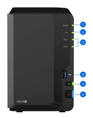 купить Сетевой NAS-сервер Synology DS218+ 2xHDD NAS-сервер All-in-1 в Алматы