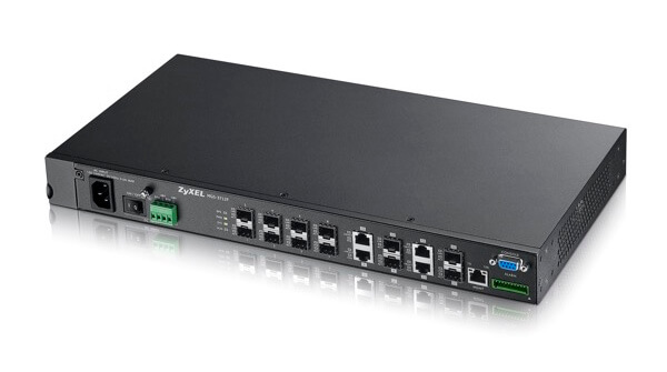 купить 12-портовый управляемый коммутатор ZyXEL,  L2+ Metro Gigabit Ethernet с 12 SFP-слотами из которых 4 совмещены с разъемами RJ-45 в Алматы