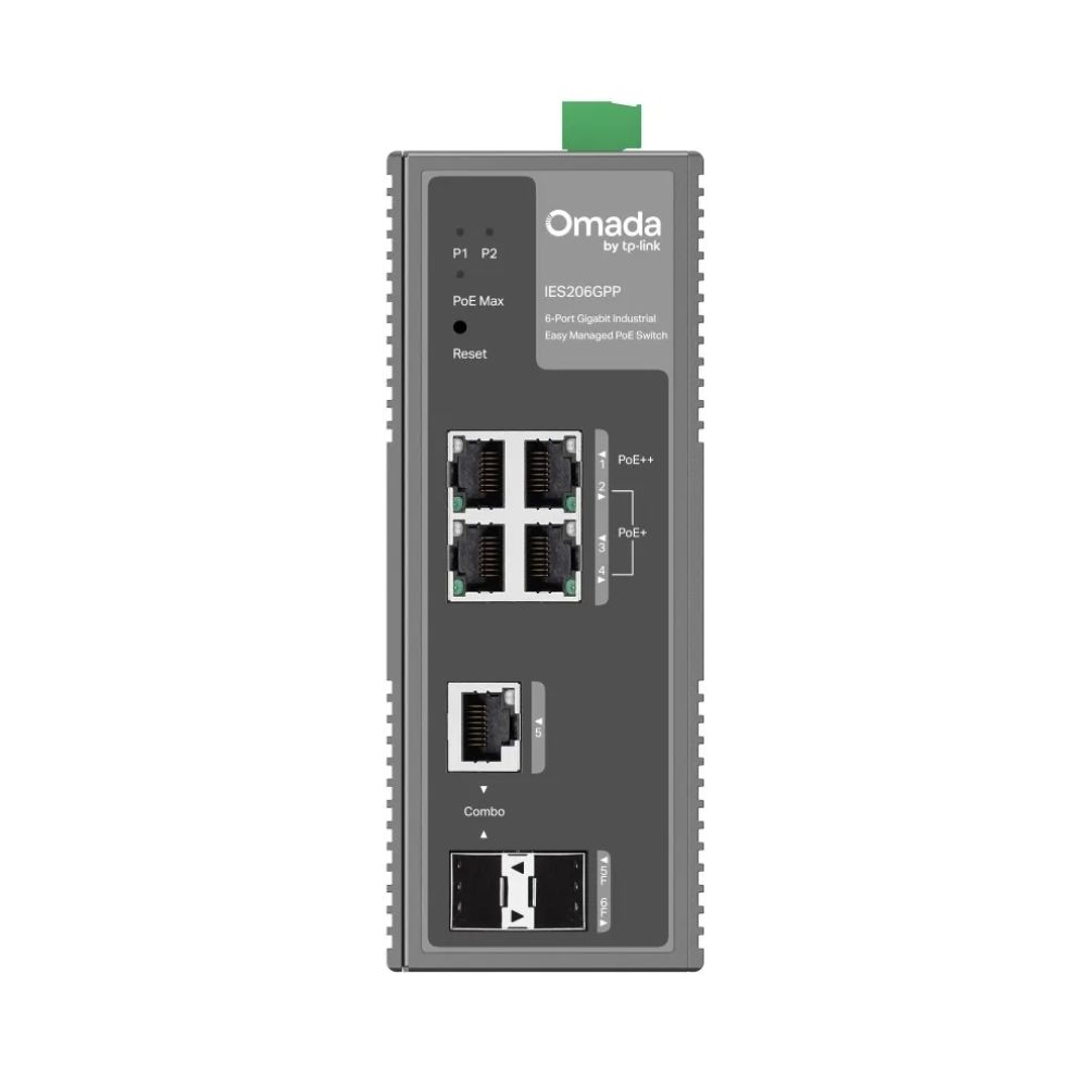 Купить Коммутатор индустриальный PoE+ Smart GbE   6-портовый Tp-Link IES206GPP <JetStream&trade; 4 портов GbE(1? PoE++, 3? PoE+),1 гигабитный комбинированный порт RJ45/SFP, 1 гигабитный слот SFP, бюджет мощности PoE 120W, интеграция с Omada SDN> в Алматы