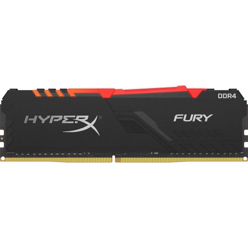 купить Модуль памяти, Kingston, HyperX Fury RGB HX434C16FB3A/8, DDR4, 8GB, DIMM <PC4-27700/3466MHz>, Чёрный в Алматы