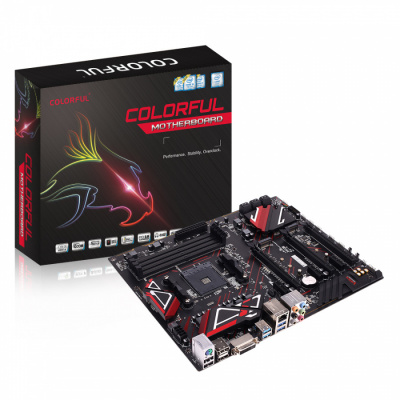 купить Материнская плата AM4 Colorful C.X370 X5 V14 <ATX, 4*DDR4, 1PCIE 3.0, DVI HDMI DP> в Алматы