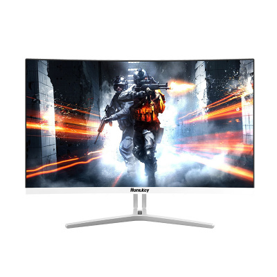 купить Монитор ЖК 23.6* Huntkey X2471C <1920*1080, LED, 144Hz, 5ms, колонки DVI HDMI VGA, изогнутый, WHITE> в Алматы
