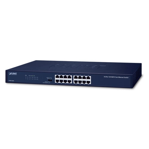 купить Коммутатор, Planet, FNSW-1601, 19-дюймовый стоечный, 16 портов 10/100М RJ45, Корпус металл, 1U в Алматы