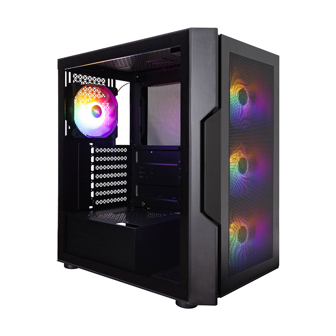 Купить Корпус 1Stplayer Trilobite T7 P BK, Midi Tower, ATX, m-ITX, Black, 3.5*/3x2.5*, 2xUSB 3.0, Black в Алматы