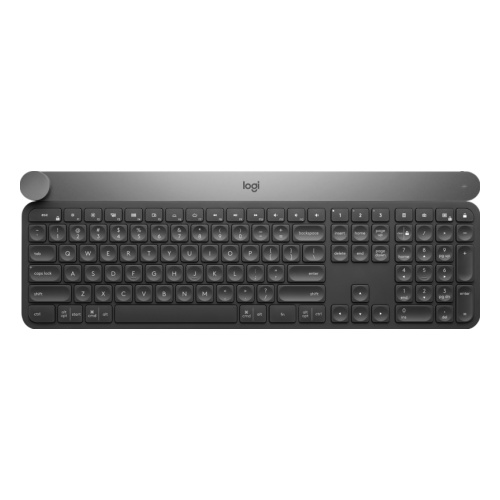 купить Клавиатура беспроводная Logitech Wireless Keyboard 920-008505 CRAFT (с диском управления, Bluetooth LE/приемник Unifying, встроенная перезаряжаемая батарея) в Алматы