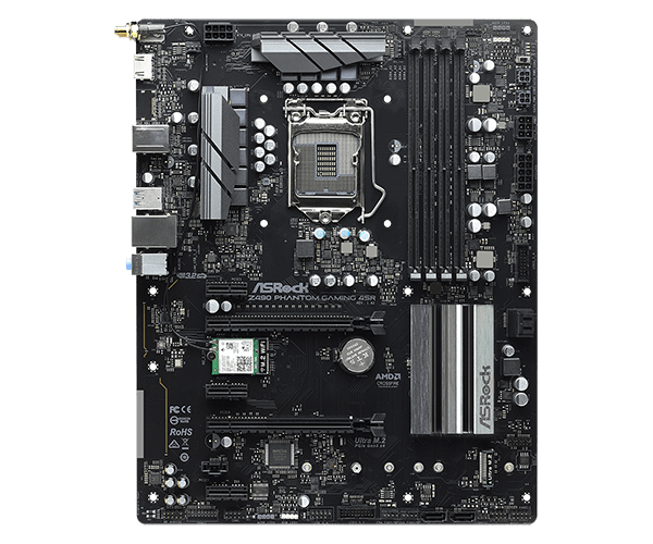купить Материнская плата ASRock Z490 PHANTOM GAMING 4/AC LGA1200 4xDDR4 6xSATA RAID UM.2 HDMI ATX в Алматы
