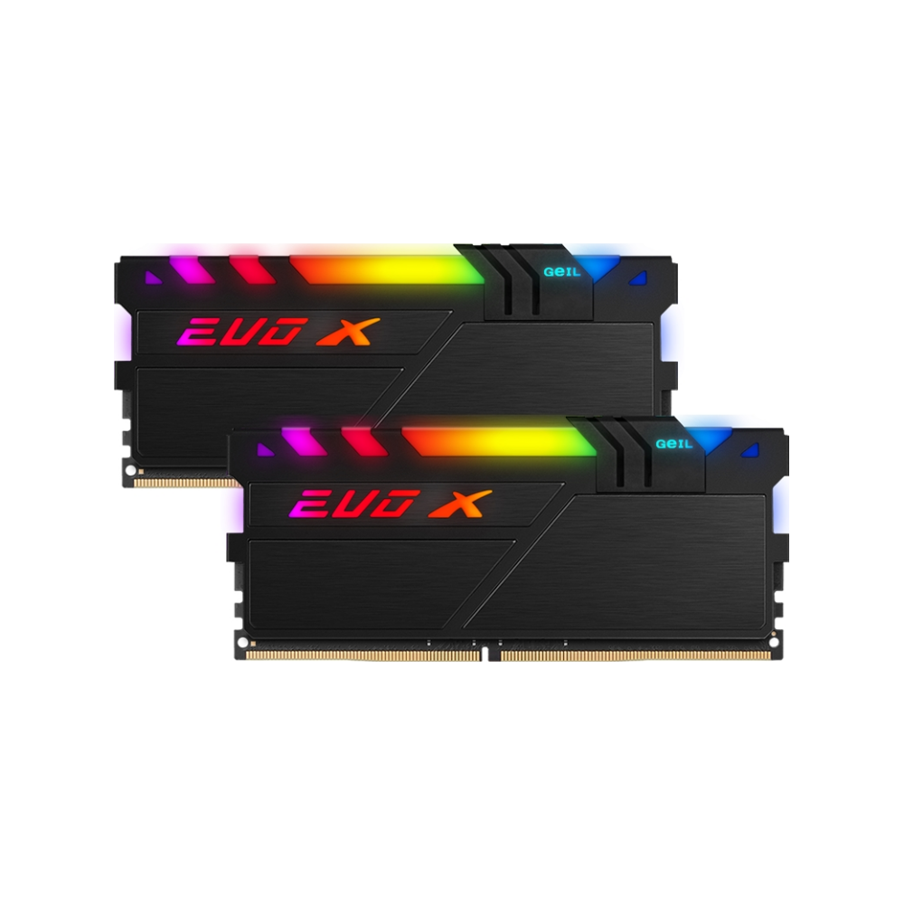 купить Оперативная память 16GB Kit (2x8GB) GEIL DDR4 2400MHz EVO X II Black RGB GEXSB416GB2400C16DC в Алматы