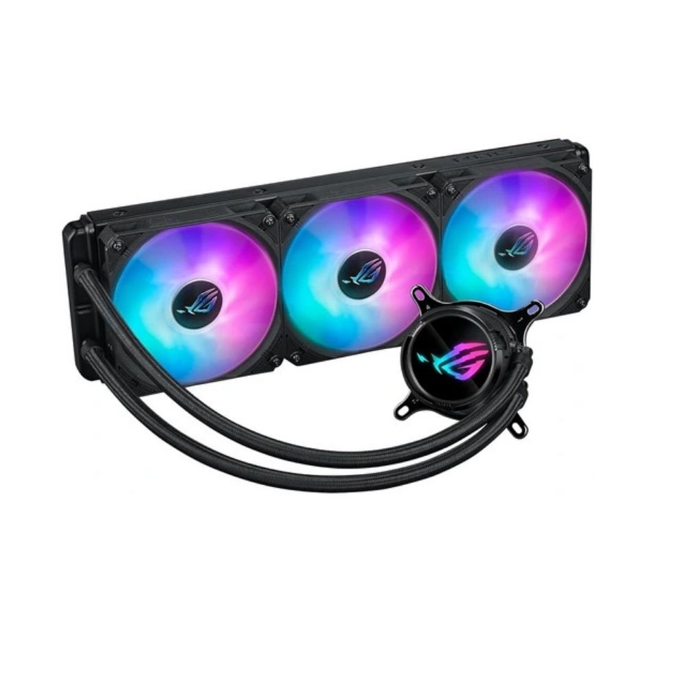 Купить СЖО Asus ROG Strix LC III 360 ARGB, LGA115X/1200/1700/1851/AM4/AM5, 3x12cm, 4 pin, Black в Алматы