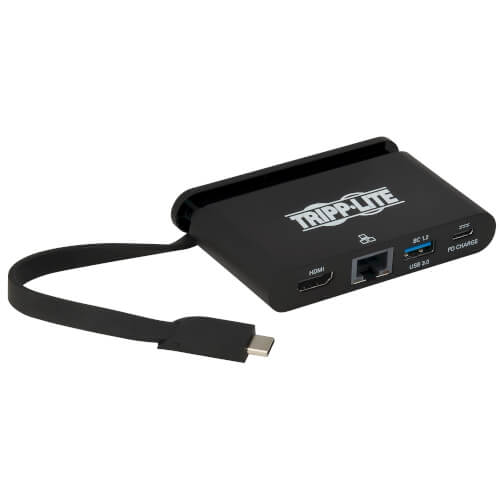 купить Адаптер TrippLite/USB-C Multiport Adapter, 4K HDMI, USB-A Port, Gbe, Self-Storing Cable and 100W PD 3.0, Black в Алматы