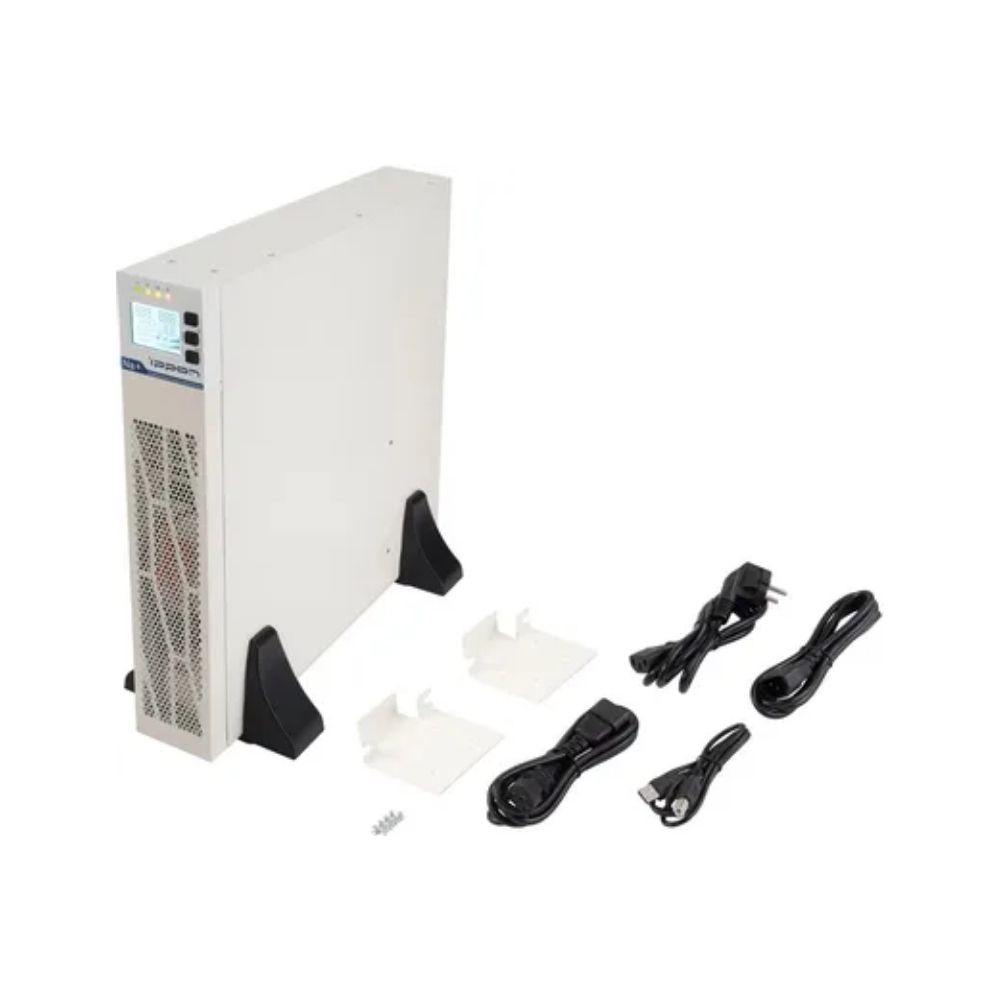 купить ИБП Ippon Na+ RTA 2000 2000W/Rack online/батарея 12V 4,8Ah*6/USB-B /RS-232/EPO/8 IEC/ЖК-дисплей/поддержка SNMP/Белый в Алматы