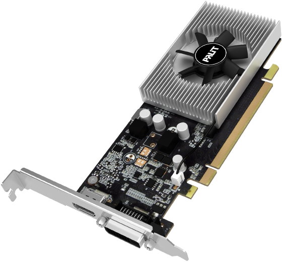купить Видеокарта, PALIT, GT1030 2048M 4710636269639, NE5103000646-1080F, sDDR5, 64B, DVI, HDMI, Цветная коробка в Алматы