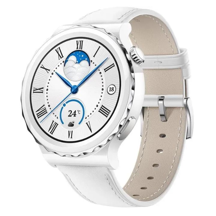 купить Смарт часы Huawei Watch GT 3 Pro FRG-B19 42mm White Leather Strap 55028857 в Алматы