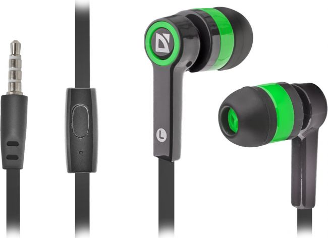 купить Наушники Defender Pulse 420 черный + зеленый в Алматы