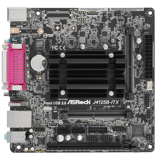 купить Материнская плата ASRock J4125B-ITX, Quad-Core J4125 (до 2,7 ГГц),  2xSO-DIMM DDR4, 2xSATA3, 1xPCI-E2.0x16, 1xD-Sub, 1xHDMI, 1xLPT, 1xCOM1, 1xUSB2.0, 3xUSB3.1, 1xPS/2 Mini-ITX  в Алматы