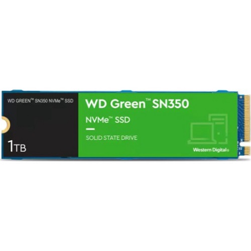 купить Твердотельный накопитель 1000GB SSD WD GREEN SN350 M.2 2280 NVMe R3200MB/s W2500MB/s WDS100T3G0C в Алматы