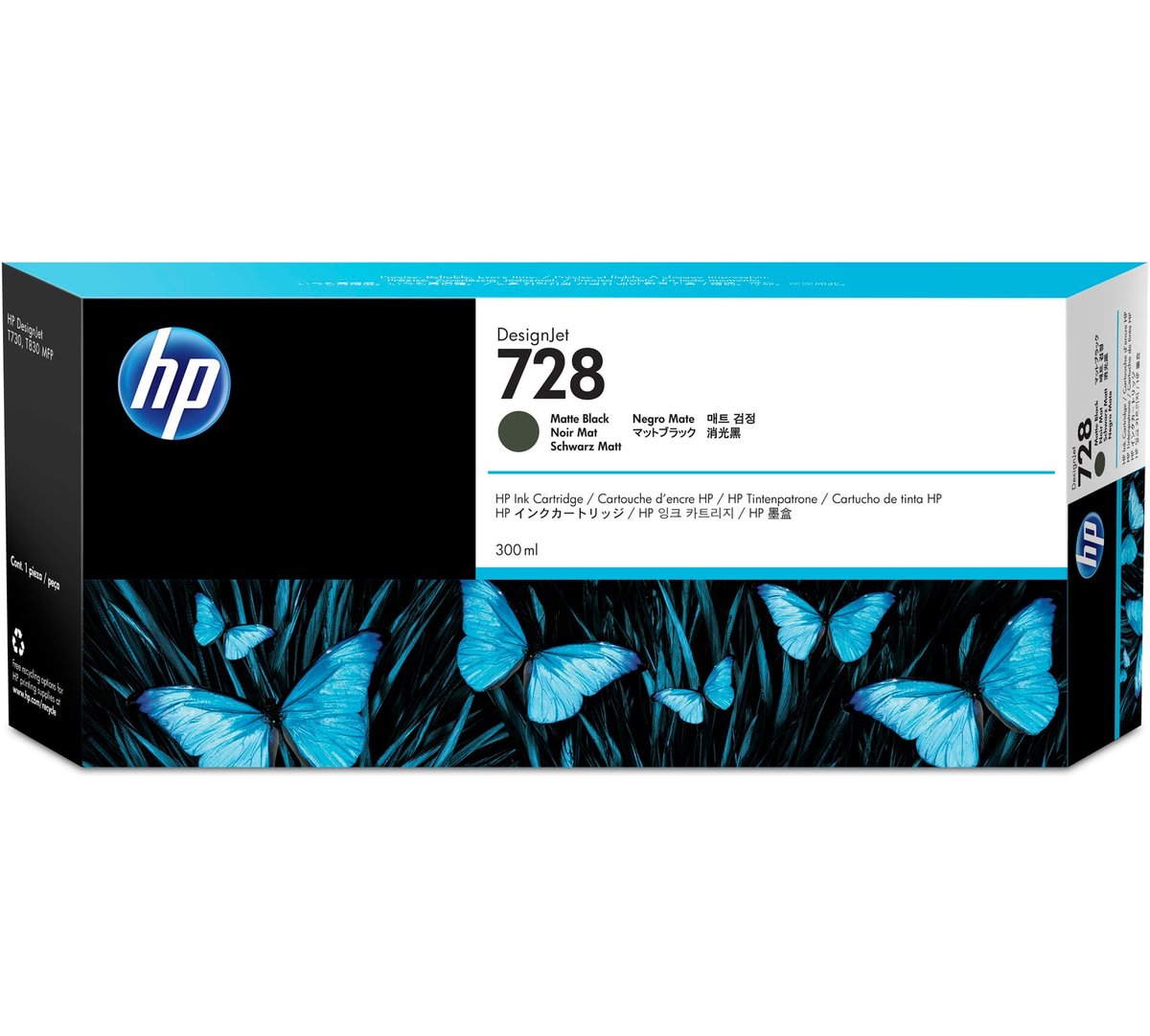 купить Картридж струйный HP F9J68A, 728, DesignJet, 300 мл, черный в Алматы