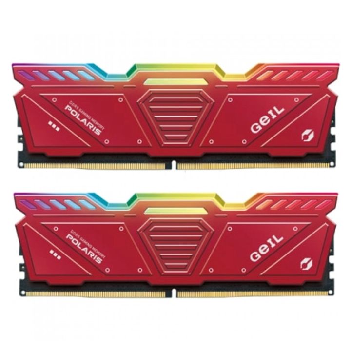купить Оперативная память 32GB Kit (2x16GB)GEIL Polaris RGB 6400Mhz DDR5 PC5-51200 GOSR532GB6400C38ADC Red в Алматы