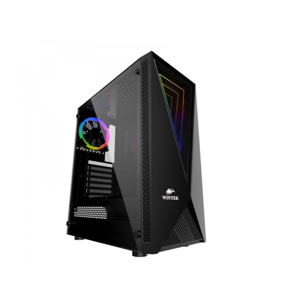 Купить Корпус Wintek Space JX188-5 TG, Midi Tower, ATX, Black, 2x3.5*/2x2.5*, 2xUSB, 2xUSB3.0 в Алматы