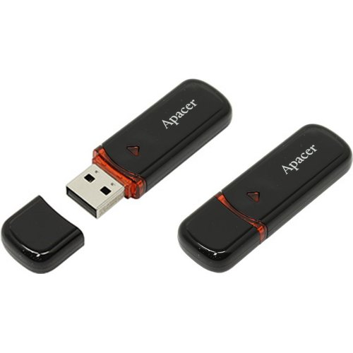 купить USB-накопитель, Apacer, AH333, AP32GAH333B-1, 32GB, USB 2.0, Чёрный в Алматы