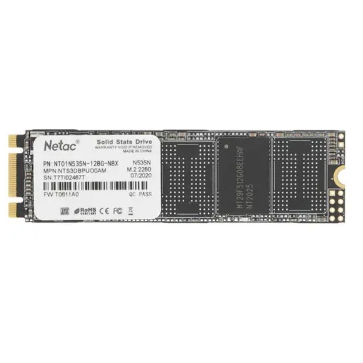 купить Твердотельный накопитель SSD 128Gb, M.2 2280, Netac N535N, 3D TLC, 510R/440W в Алматы