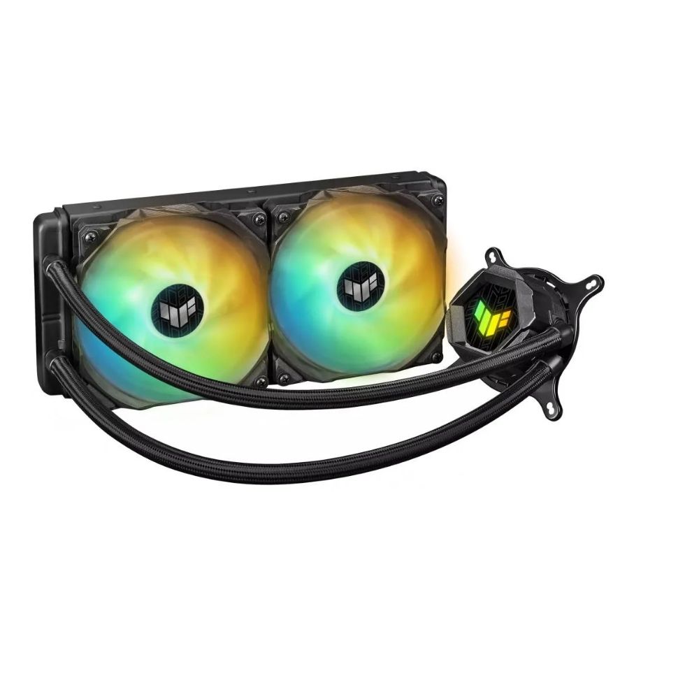 Купить СЖО Asus TUF Gaming LC 240 ARGB, S115X/1200/1366/1700/AM4, 2х12cm,3+4pin,Al+Cu,800-2000rpm,29dB в Алматы