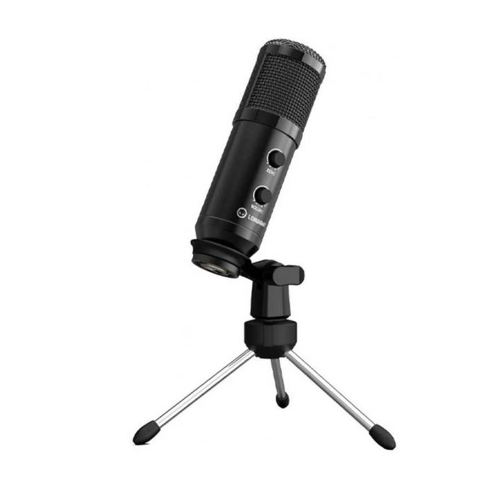 купить LORGAR Gaming Microphones, Black, USB condenser microphone with Volume Knob & Echo Kob, including 1x Microphone, 1 x 2.5M USB Cable, 1 x Tripod Stand, 1 x User Manual, body size: &Phi;47.4*158.2*48.1mm, weight: 243.0g в Алматы