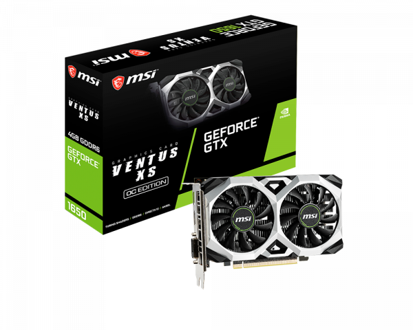 купить Видеокарта MSI GeForce GTX1650, 4GB GDDR5 128-bit DVI HDMI DP GTX 1650 D6 VENTUS XS OC в Алматы