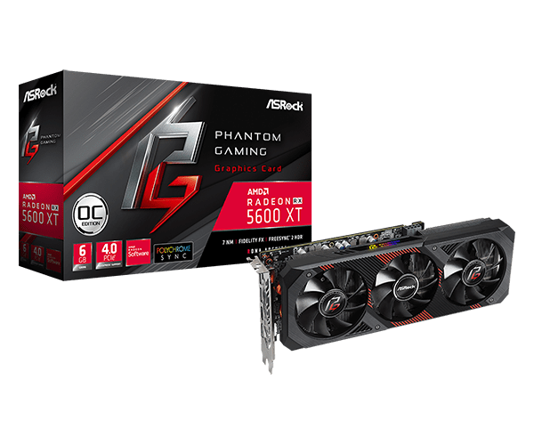 купить Видеокарта AsRock RADEON RX 5600XT Phantom Gaming D3 6G OC, 6GB 192-bit GDDR6, 3xDisplayPort, 1xHDMI, PCI Express 4.0, RX5600XT PGD3 6GO в Алматы