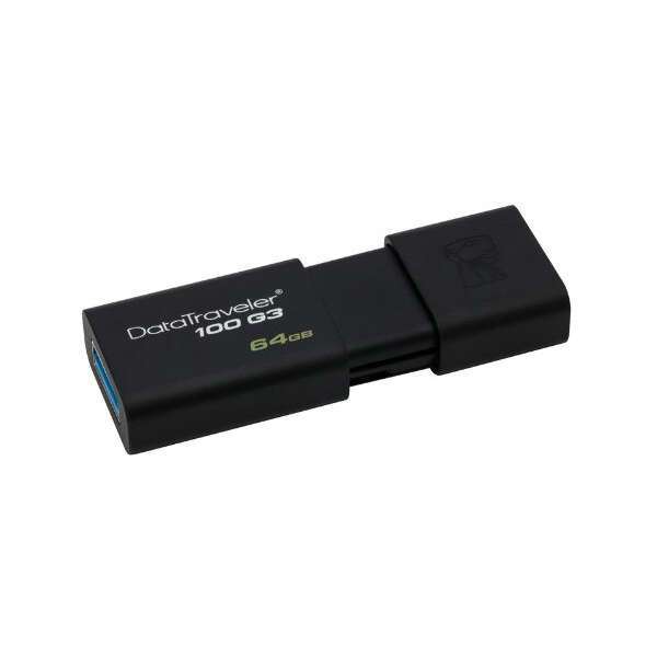 купить USB-накопитель, Kingston, DT100G3 64GB, USB 3.0, 5000 Мбит/сек, Чёрный в Алматы