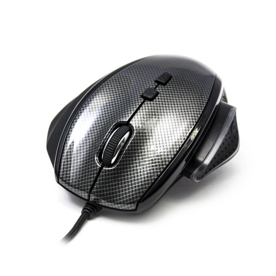 купить Компьютерная мышь, Delux, DLM-535OUС, 7D, Оптическая, 1000-1500-2000-3000dpi, USB, Функция возврата курсора в центр экрана, Уникальная выдвижная кнопка с регулировкой положения, Длина кабеля 1,6 метра, Размер: 117,7*83,4*44 мм., Карбон (Серо-Чёрная) в Алматы