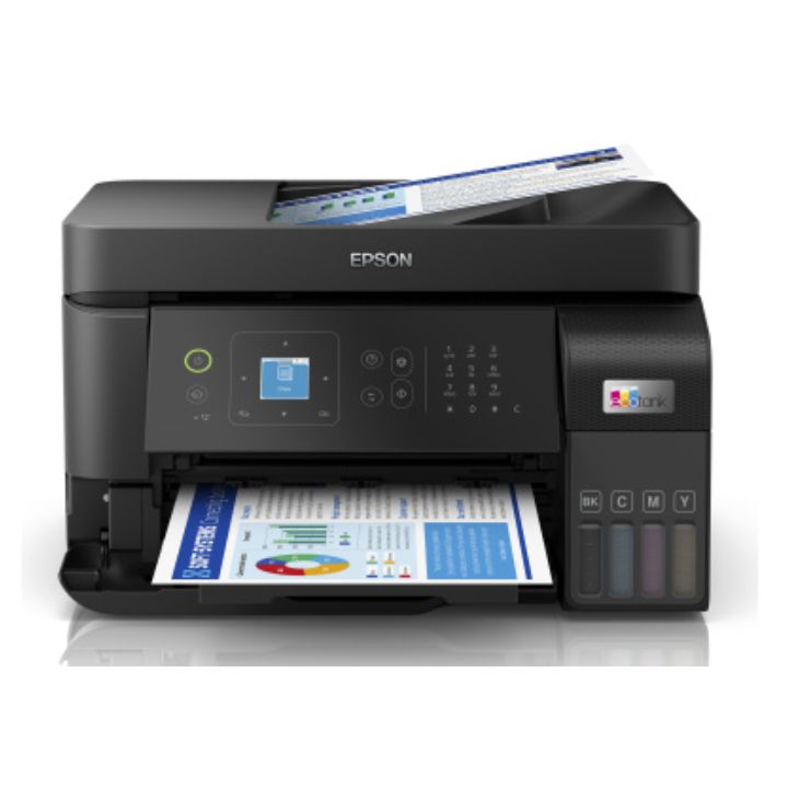 купить МФУ струйное цветное Epson L5590  C11CK57404, А4, до 33 стр/мин, LAN, WiFi, ADF, duplex, fax, черн.чернила в компл. 2 шт в Алматы