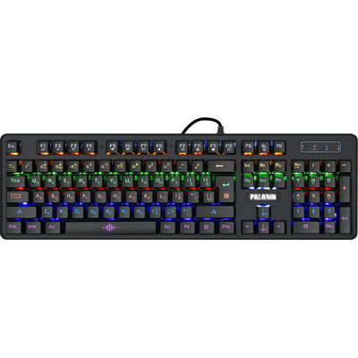 купить Клавиатура проводная игровая механическая Defender Paladin GK-370L,anti-ghost,радужная (Черный), USB в Алматы