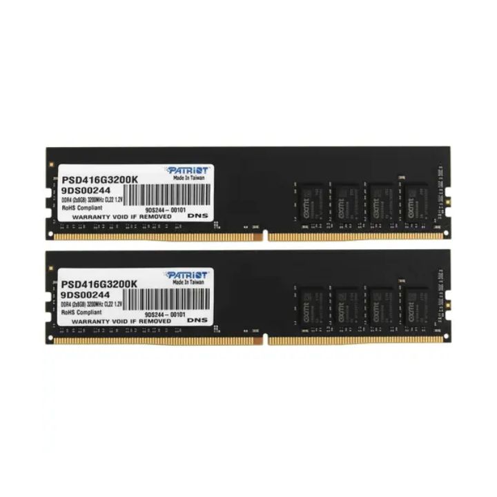 купить Модуль памяти Patriot Signature, PSD416G3200K, DDR4, DIMM, 16Gb, KIT, 2x8Gb, 3200Mhz, CL22 в Алматы