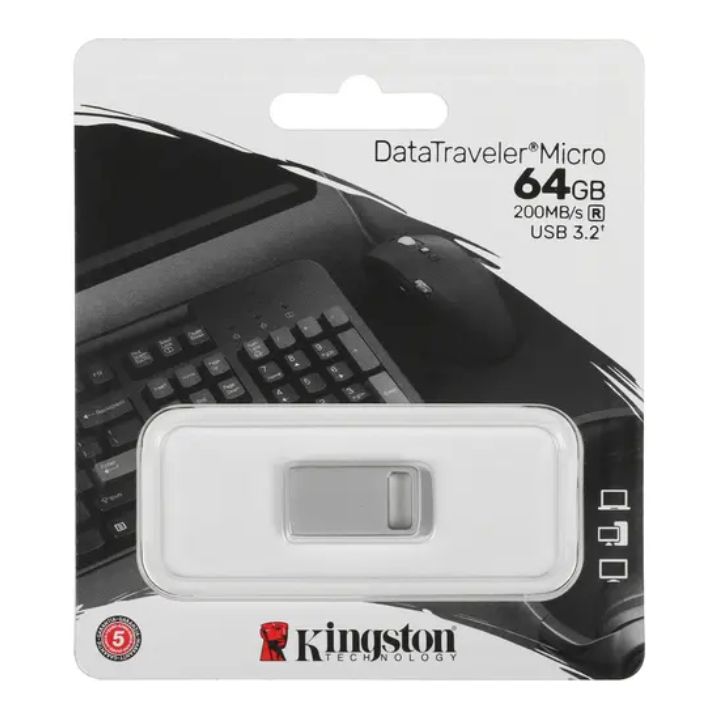 купить USB- Flash Kingston DTMC3G2/64GB, USB 3.2 Gen 1, 200MB/s Metal в Алматы