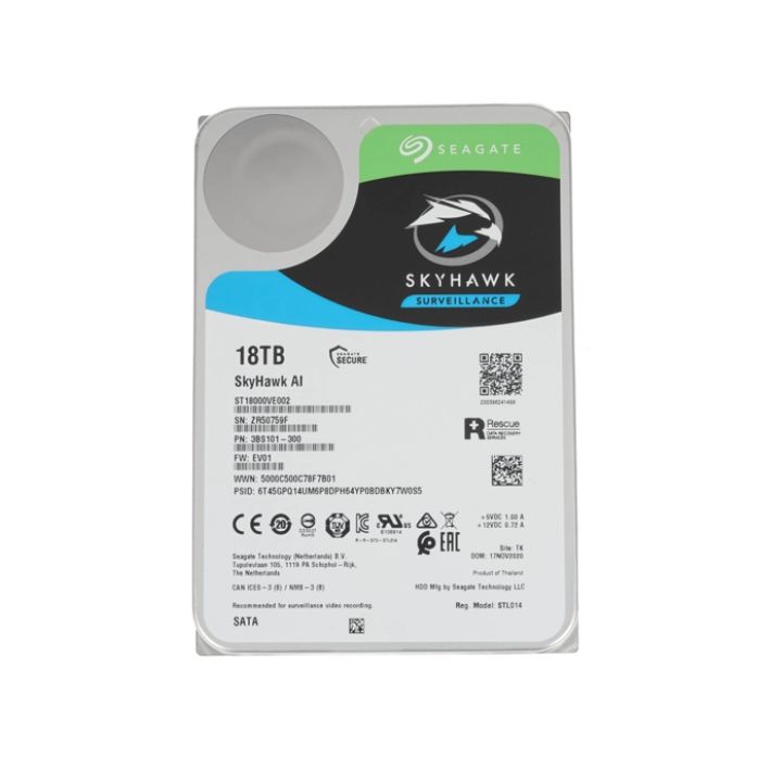 купить Жесткий диск HDD 18 Tb SATA 6GB/S Seagate SkyHawk AI ST18000VE002 3.5* 7200rpm 256MB в Алматы
