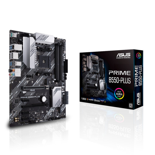 купить Материнская плата ASUS PRIME B550-PLUS, Socket AM4, 4xDDR4 (4400 OC), 6xSATA Raid, 2xM.2, 1xPCIe4.0 x16, 1xPCIe3.0x16, 3xPCIe3.0x1, HDMI, DP, ATX в Алматы