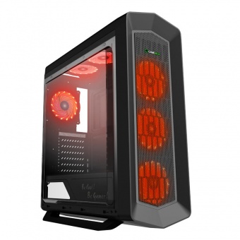 купить Корпус ПК без БП GameMax Asgard  ECO (G516)-RED <MATX, 4x120mm,  USB2.0x2, USB3.0x1, HD_Audio, 2x3.5**, 2x2.5**, 7xPCI,  400x185x470mm> в Алматы