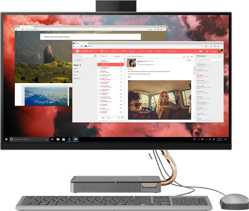 купить моноблок Lenovo IdeaCentre A540-27ICB  27** QHD(2560x1440) IPS/Intel Core i5-9400T 1.80GHz Hexa/8GB/1TB/AMD Radeon RX 560 4GB/noDVD/WiFi/BT4.0/CR/KB+MOUSE(WLS)/W10H/1Y/GREY в Алматы
